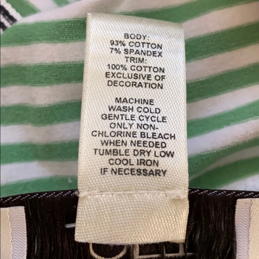 Striped V-Neck Hoodie Top - Light Green - Picture 7 of 7
